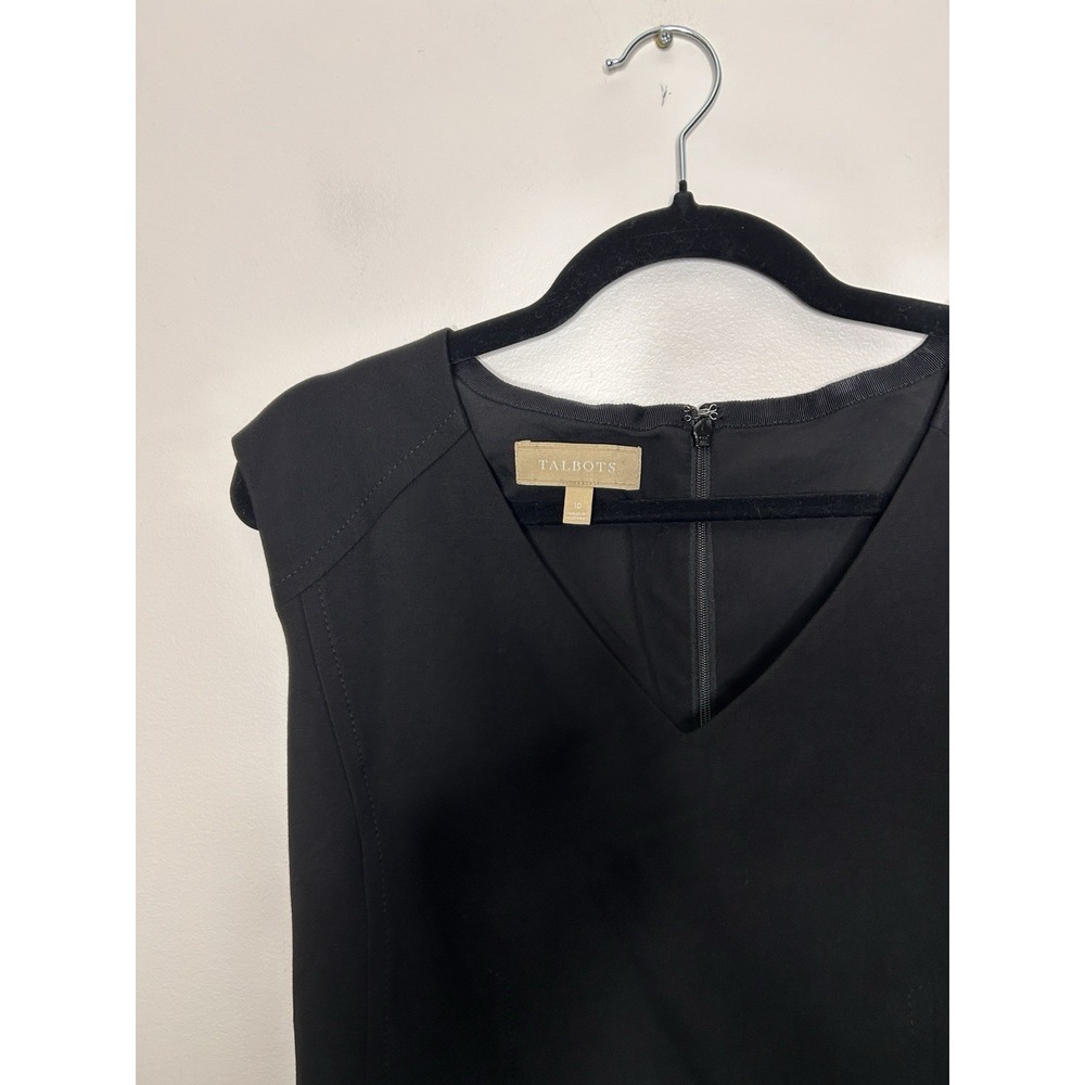 Talbots  Womens Black Pockets Sleeveless Knee Length Casual Office Dress Size 10 - Picture 6 of 10